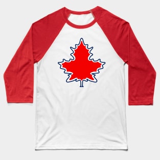 Blue red leaf Baseball T-Shirt